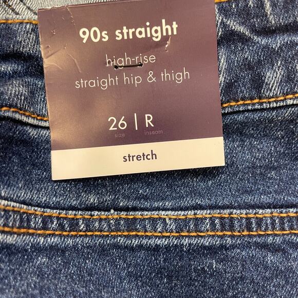 Ava & Viv Women's High Rise 90s Straight Leg Jeans Vintage Wash Size 26 - Picture 5 of 7